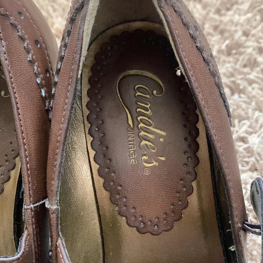 Candie's Brown Mary Jane Heels - Picture 8 of 12